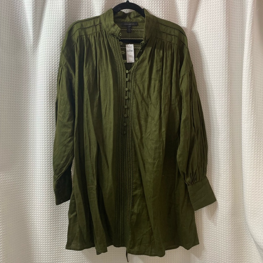 NWT BR Factory European Linen Mini Dress - Picture 3 of 6